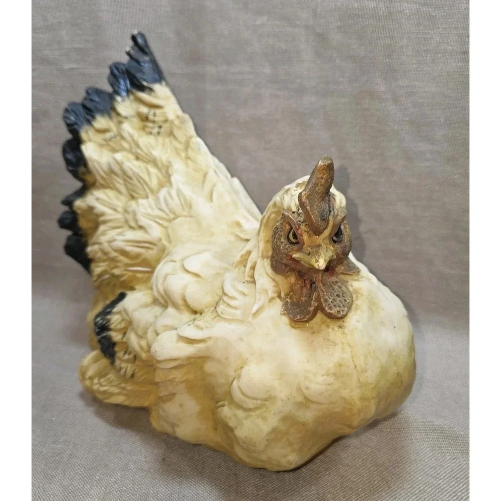 Plastic Angry Rooster Chicken Statue Kitchen Farmhouse Garden VTG Decor 11
